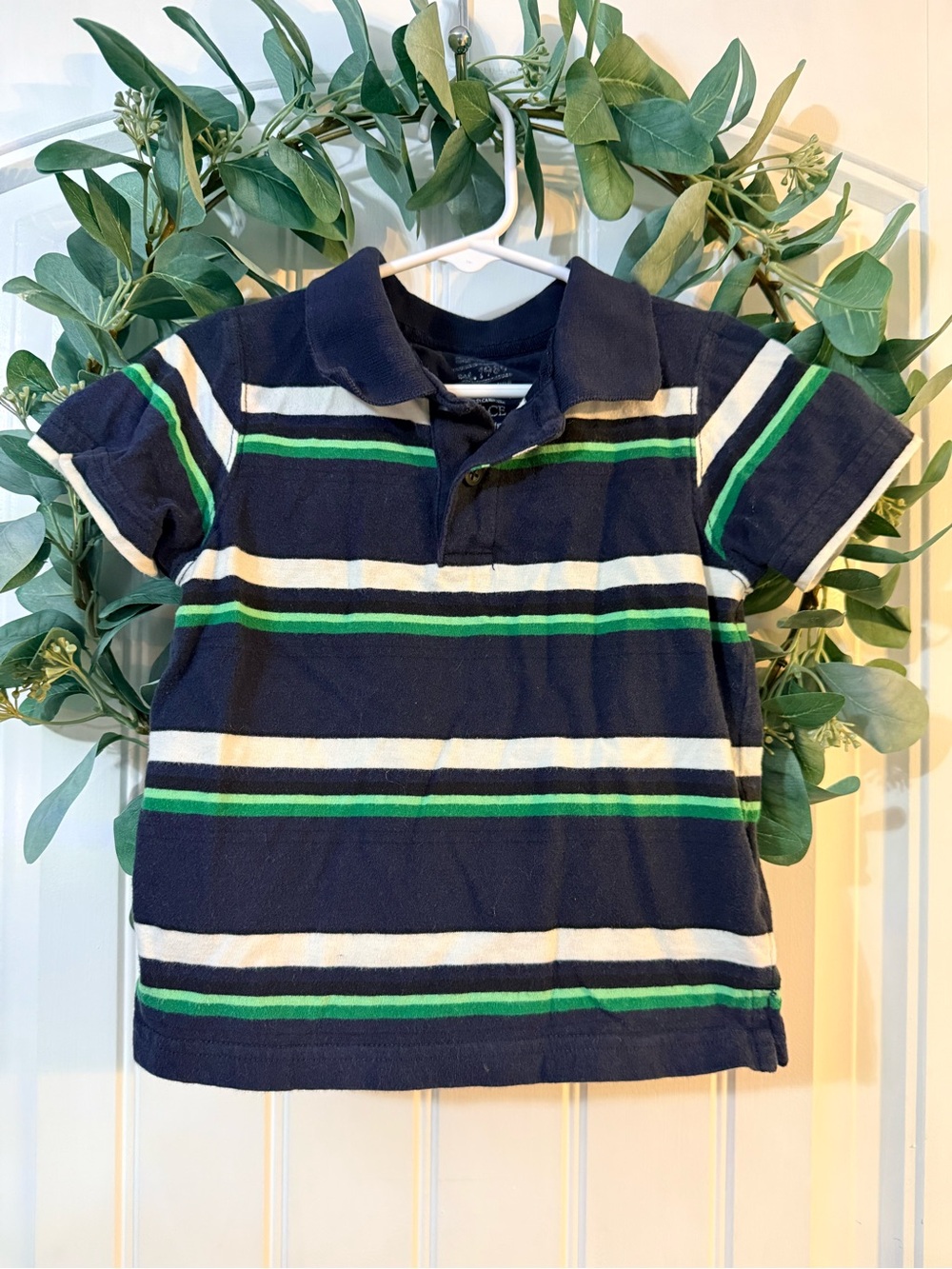 💫10/$25 • TCP Striped Navy and Green Polo Shirt